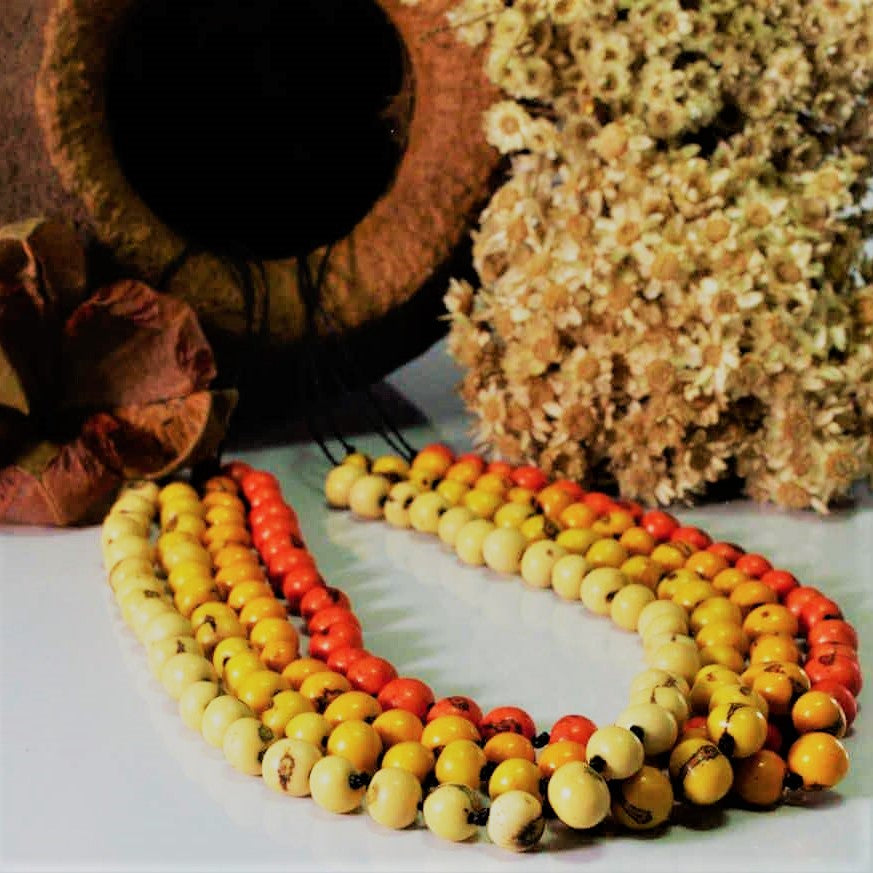 Yellow and Orange Beads Necklace