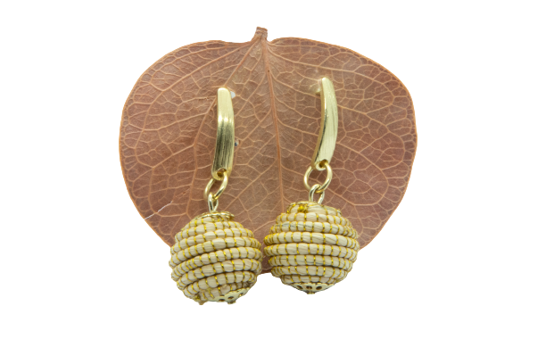 Globe Golden Grass Earrings - Seeds4Love