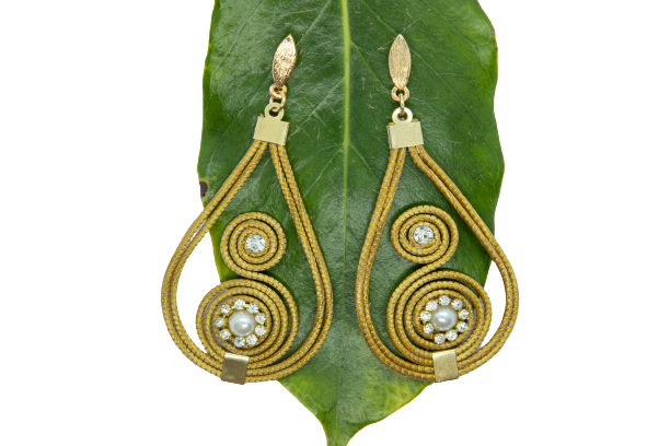 Golden Grass Drop Earrings - Seeds4Love